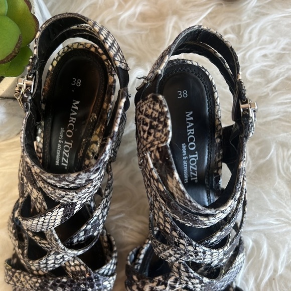 Marco Tozzi Open Toe Mid High Heel Strappy Sandal Size EU 38 - Picture 10 of 11